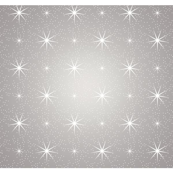 A - Geschenkpapier Weihnachten - Röllchen 70x200cm – Sterne auf silbe