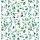Geschenkpapier Röllchen 70x150 cm Eukalyptus floral weiß-grün