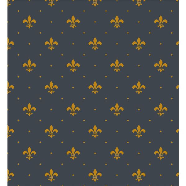 Geschenkpapier Röllchen 70x150 cm Lilien in gold auf dblau Grund