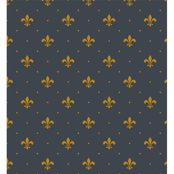 Geschenkpapier Röllchen 70x150 cm Lilien in gold auf dblau Grund