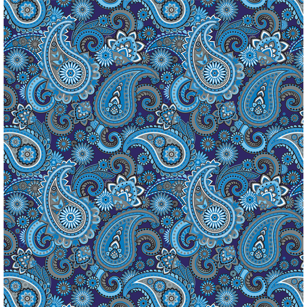 Geschenkpapier Röllchen 70x150 cm Paisley blue blaues Muster Herrenpapier