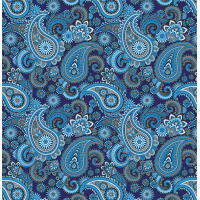 Geschenkpapier Röllchen 70x150 cm Paisley blue...