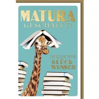 Matura Glückwunschkarte mit Umschlag geschafft...