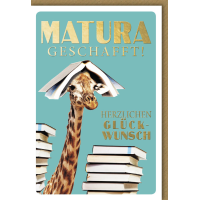 Matura Glückwunschkarte mit Umschlag geschafft...