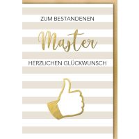 Master Glückwunschkarte mit Umschlag Zum bestandenen...