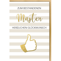 Master Glückwunschkarte mit Umschlag Zum bestandenen...
