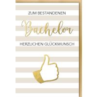 Bachelor Glückwunschkarte mit Umschlag Zum...