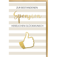 Sponsion Glückwunschkarte mit Umschlag Zur...