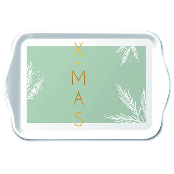 Weihnachten Tray Melamine 13X21cm X-Mas Green