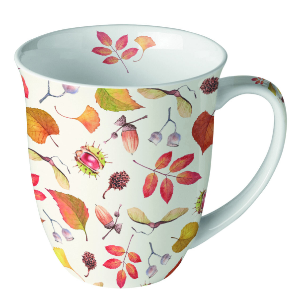 MamboCat 4er Set Kaffeebecher 'Linus Blau' – 370 Ml Steingut-Tassen Mit Henkel & Weißer Kante, Mikrowellengeeignet, Maritim Design