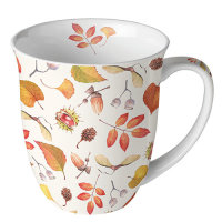 Mug 0.4 L Autumn Details - Ambiente Becher - Fine Bone...