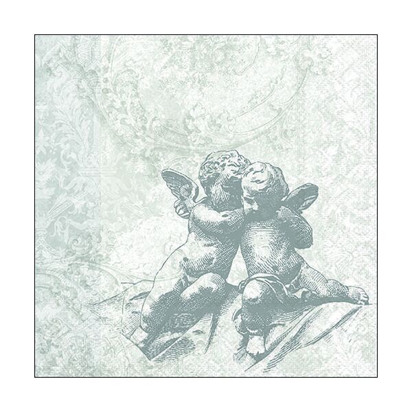 Weihnachten Servietten Format: 33 x 33 cm 3-lagig 20 Servietten Classic Angels Silver Klassische Engel silber