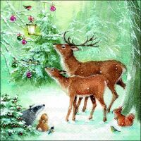 Weihnachten Servietten Format: 33 x 33 cm 3-lagig 20...