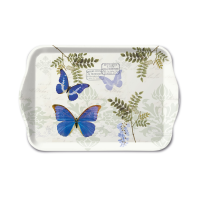 Tray Melamine Tablett 13 x 21 cm Blue Morpho Schmetterlinge