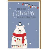 Weihnachtskarte mit Umschlag Frohe Weihnachten mit Glaskugel