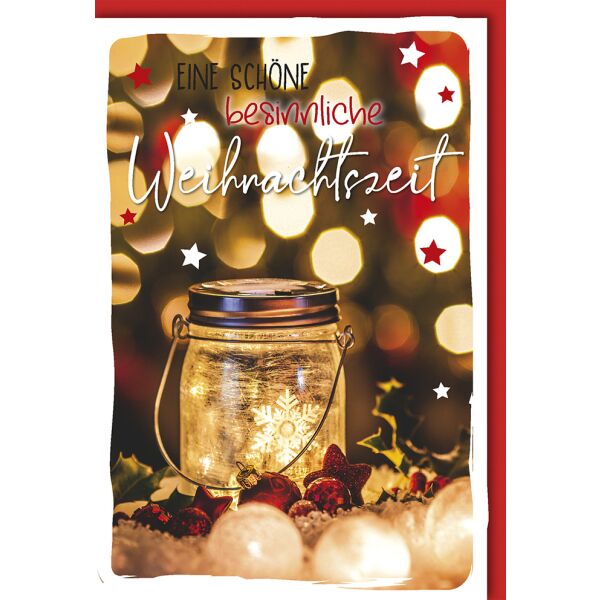 Weihnachtskarte mit Umschlag Eine schöne besinnliche Weihnachtszeit