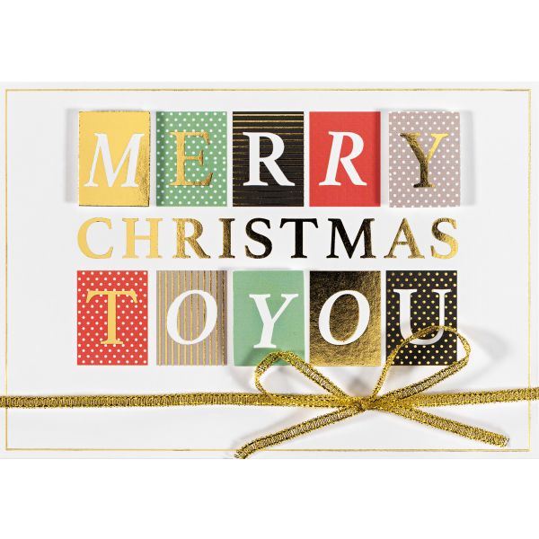 Weihnachten Glückwunschkarte mit Umschlag Querformat Merry Christmas to you