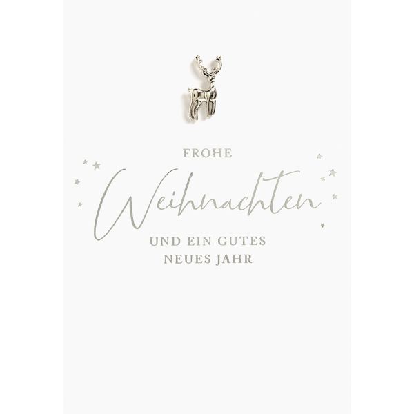 Weihnachten Glückwunschkarte mit Umschlag Hirsch Frohe Weihnachten