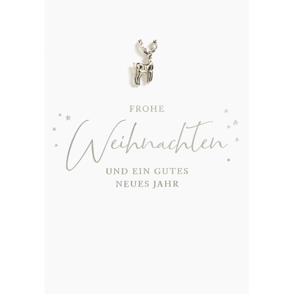 Weihnachten Glückwunschkarte mit Umschlag Hirsch Frohe Weihnachten