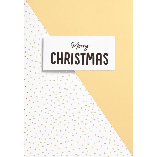 A Serie Black & Gold Glückwunschkarte Weihnachten mit Briefumschlag "Merry Christmas"