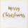 Weihnachten Black & Gold Quadratische Glückwunschkarte mit Umschlag Merry Christmas weiß gold