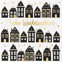 Weihnachten Black & Gold Quadratische...