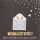 Weihnachten Black & Gold quadratische Glückwunschkarte mit Umschlag Weihnachtspost