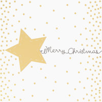 Weihnachten - Black & Gold - Quadratische...
