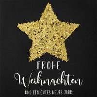 Weihnachten Black & Gold Quadratische...