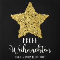 Weihnachten Black & Gold Quadratische...