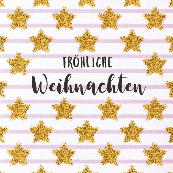 Weihnachten Pastel Collection Quadratische Glückwunschkarte mit Umschlag Sterne fröhliche Weihnachten
