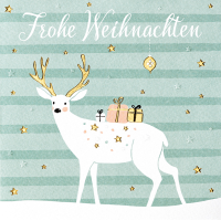 A Weihnachten Reh mit Geschenken Pastell Collection...