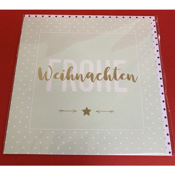 A Weihnachten Frohe Weihnachten Stern Pastell Collection Glückwunschkarte mit Umschlag
