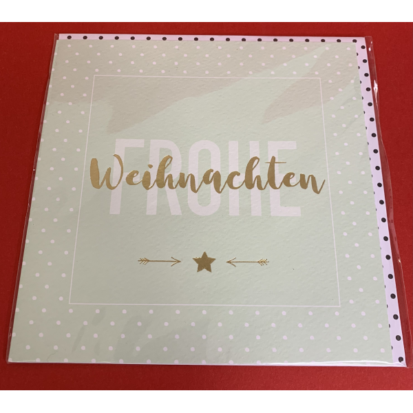 A Weihnachten Frohe Weihnachten Stern Pastell Collection Glückwunschkarte mit Umschlag