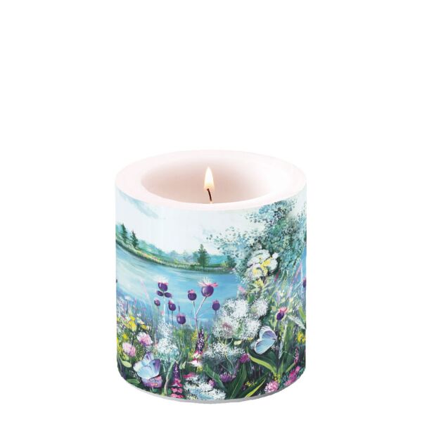 Kerze klein Candle small Format: Ø 7,5 cm x 9 cm 1 Kerze pro Packung Lake View Seeblick