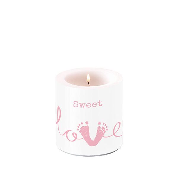 Kerze klein Candle small Format: Ø 7,5 cm x 9 cm 1 Kerze pro Packung Sweet Love Girl Süße Liebe Mädchen