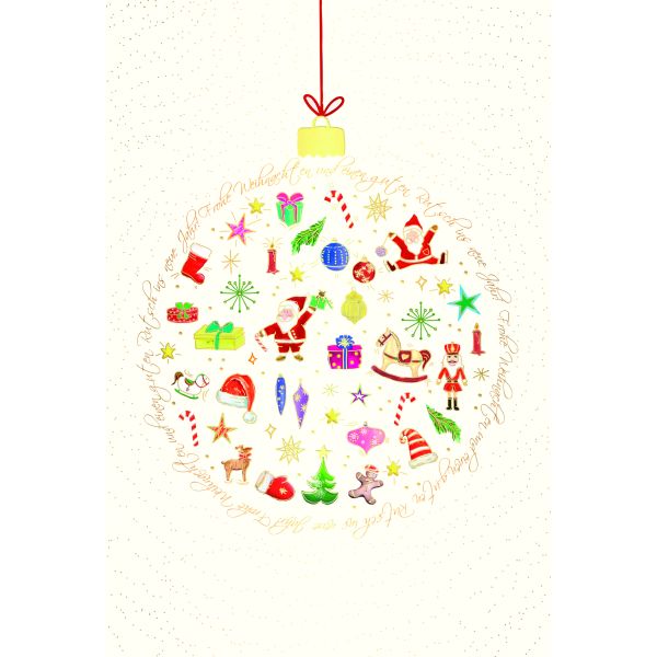 A Weihnachten Skorpions art Glückwunschkarten Weihnachtsmotive, Naturkarton, mit Goldfolie und Blindprägung