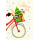 A Weihnachten Grußkarte Glückwunschkarte mit Umschlag Skorpion`s Art Fahrrad mit Weihnacht