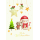 Weihnachten Glückwunschkarten Weihnachtsbaum, Rentier, Schneemann, Sterne, Naturkarton, mit Goldfolie und Blindprägung