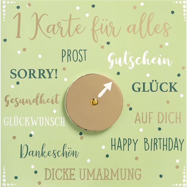 Allgemeine Wünsche Moving Cards Quadratische Glückwunschkarte mit Umschlag Glück Danke Gesundheit Happy Birthday Drehelement