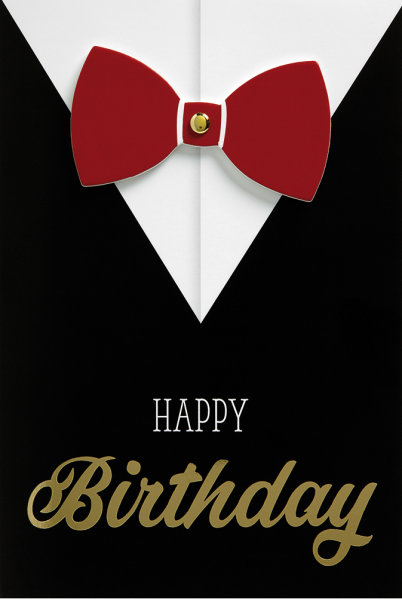 Geburtstag - Moving Cards - Klappkarte mit beweglichem Element - Format: 11,5 x 17 cm - Grußkarte mit Briefumschlag -  Happy Birthday – Smoking- BSB
