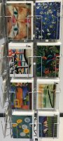 Kunstkarten - Aufklappkarte-Doppelkarte im Format 11,5 x 16,6 cm mit passendem Briefumschlag - Künstler: Hesse, Hermann - Violetter Baum in Landschaft - Fink Verlag