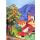 Kunstkarten - Aufklappkarte-Doppelkarte im Format 11,5 x 16,6 cm mit passendem Briefumschlag - Künstler: Hesse, Hermann - Tessiner Häuser mit Kirche, rot blühendem Baum - Fink Verlag