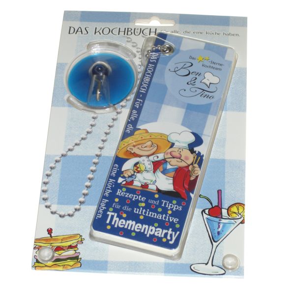 Kochbuch Themenparty Spaßbuch mit Saugnapf an Kette 6 x17 cm UVP € 7,95