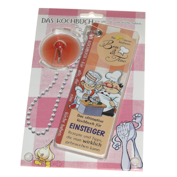 Kochbuch Einsteiger Spaßbuch mit Saugnapf an Kette 6 x17 cm UVP € 7,95