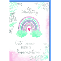 Geburtstag Glückwunschkarte mit Umschlag Regenbogen,...