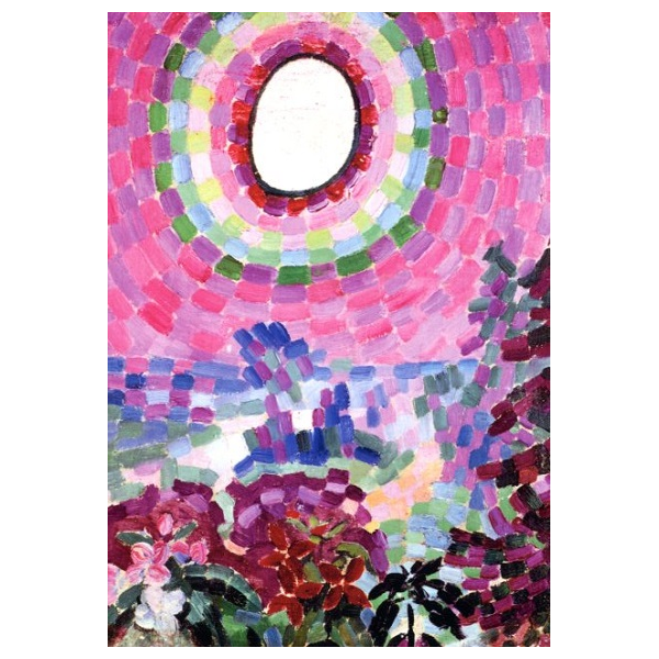 Kunstkarten - Aufklappkarte-Doppelkarte im Format 11,5 x 16,6 cm mit passendem Briefumschlag - Künstler: Delaunay, Robert - Passage mit Scheibe - Fink Verlag
