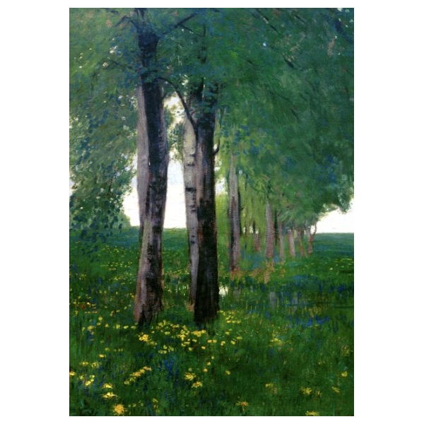 Kunstkarten - Aufklappkarte-Doppelkarte im Format 11,5 x 16,6 cm mit passendem Briefumschlag - Künstler: Ende, Hans am - Im Mai - Fink Verlag
