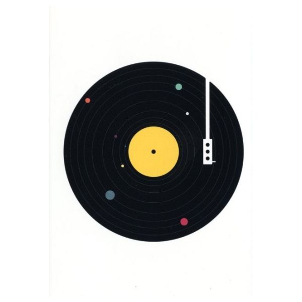 Kunstkarten - Aufklappkarte-Doppelkarte im Format 11,5 x 16,6 cm mit passendem Briefumschlag - Künstler: Bodart, Florent - Musik überall - Fink Verlag