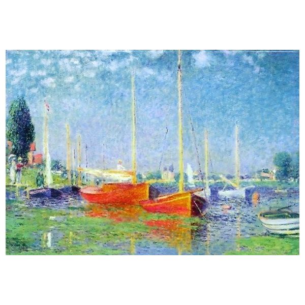 Kunstkarten - Aufklappkarte-Doppelkarte im Format 11,5 x 16,6 cm mit passendem Briefumschlag - Künstler: Monet, Claude - Argenteuil - Fink Verlag
